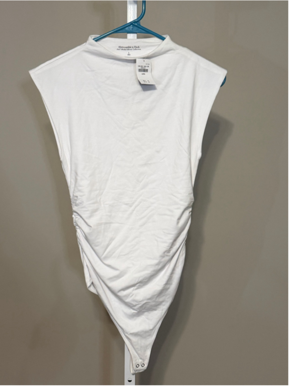 Women's Abercrombie & Fitch White Bodysuit Size L